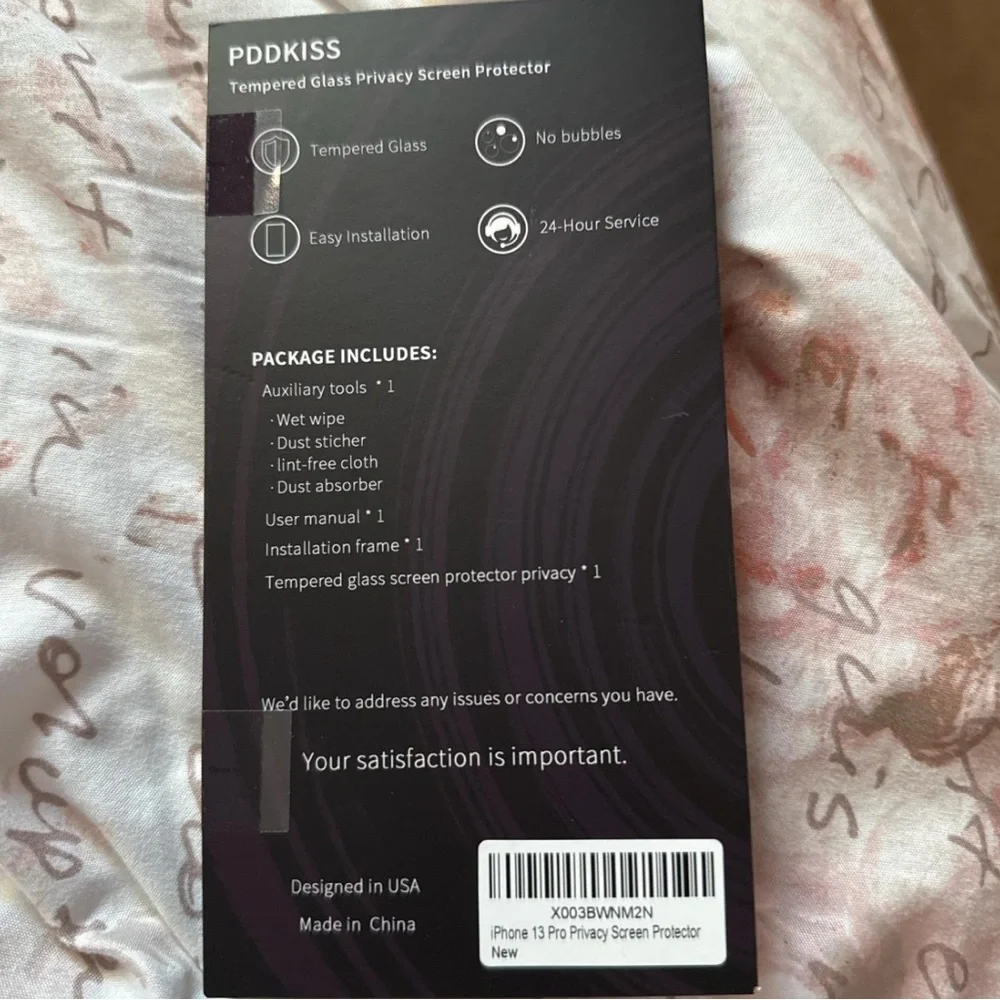 Purple Privacy Tempered Glass Screen Protector IPHONE 13 PRO